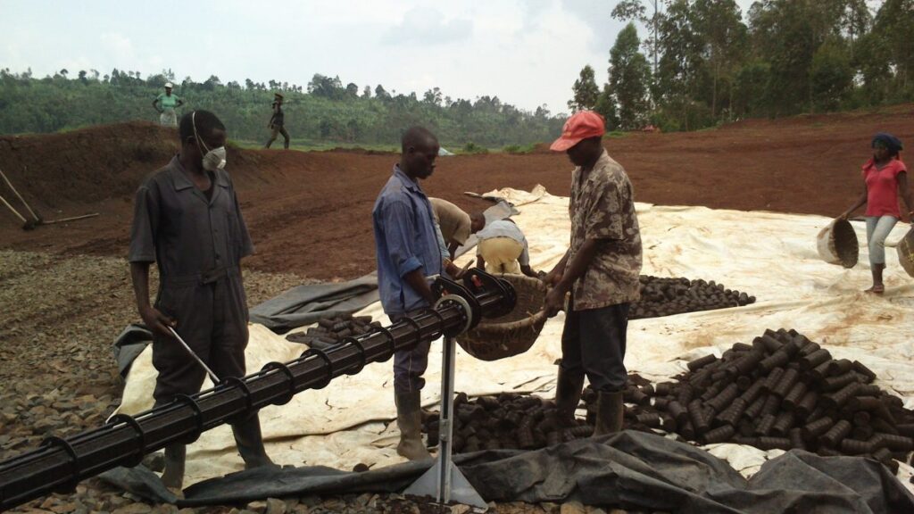 Production of briquettes in Rwanda