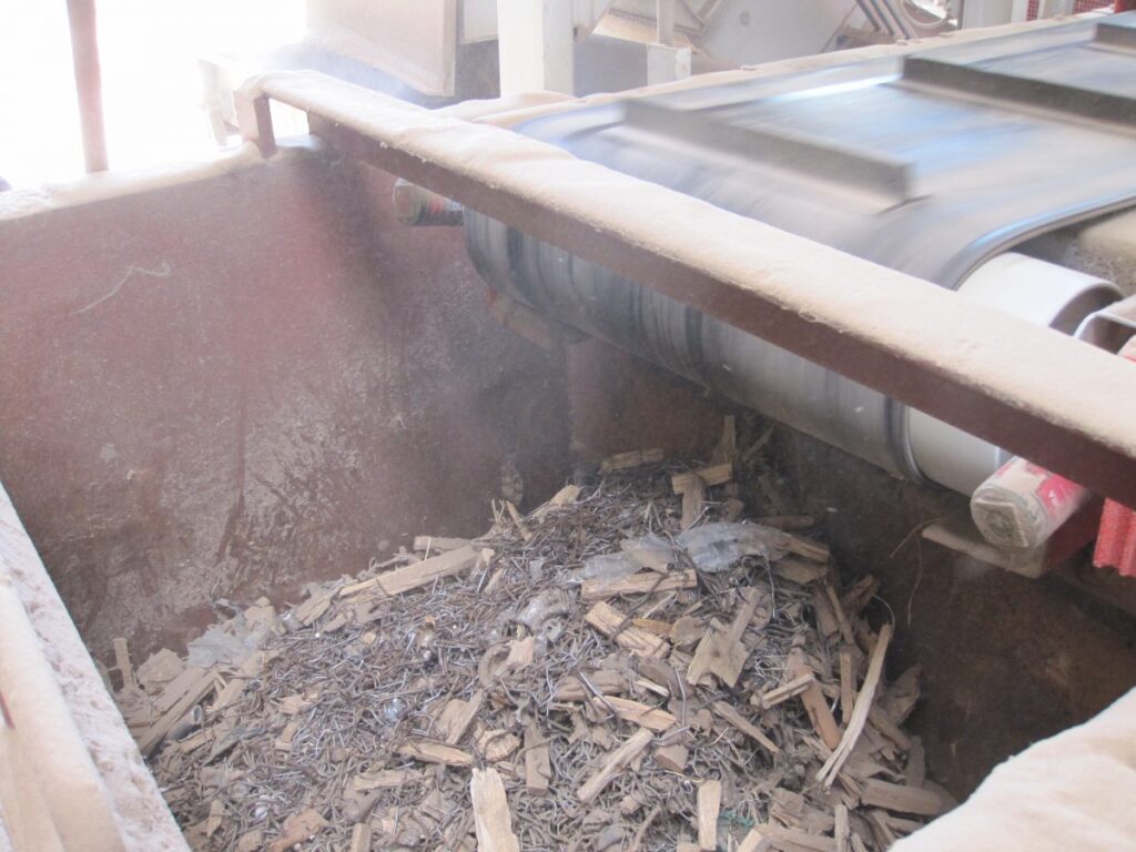 Collected raw material before shredding